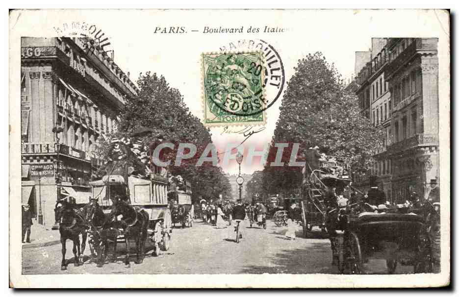 Paris - 9 - Boulevard des Italiens - CPA 