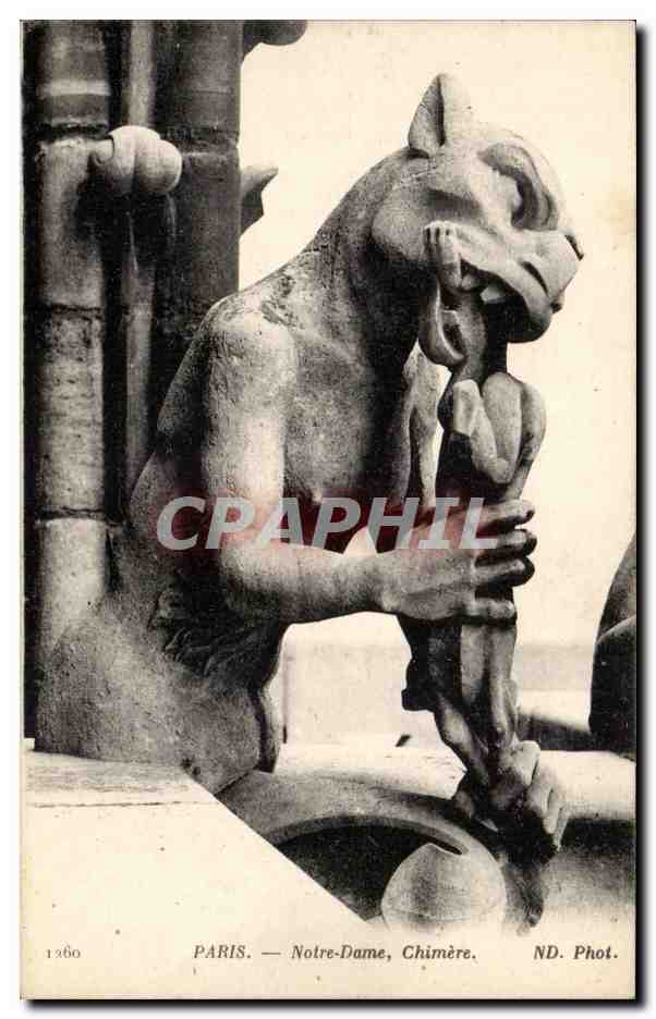 Paris - 4 - Notre Dame - Chimere - CPA 