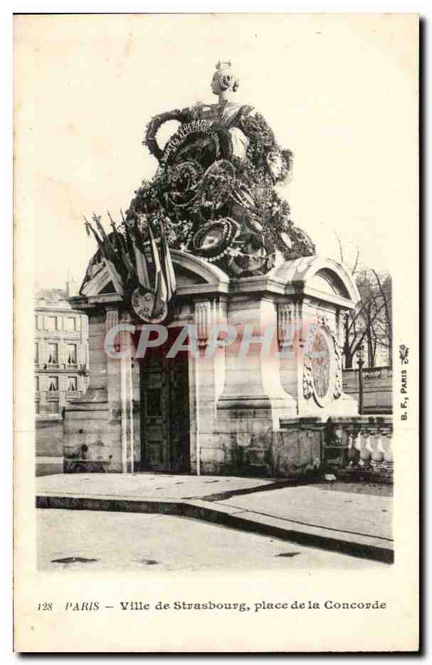 Paris - 8 - Ville de Strasbourg - Place de la Concorde - CPA 