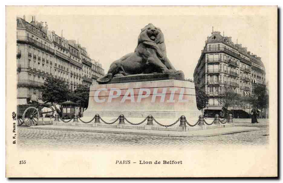 Paris - 14 - Lion de Belfort CPA 