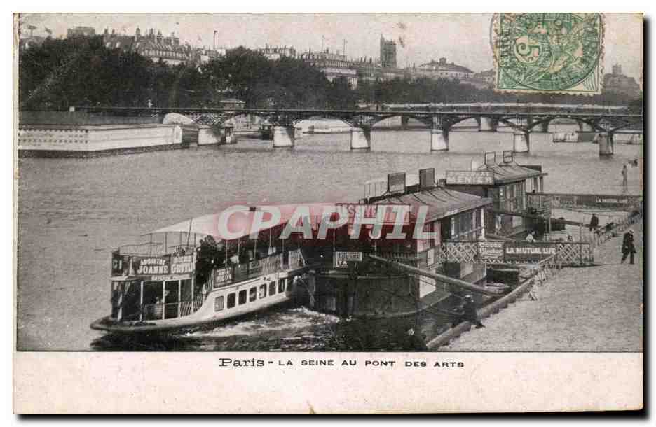 Paris - 1 - La Seine au pont des Arts - 