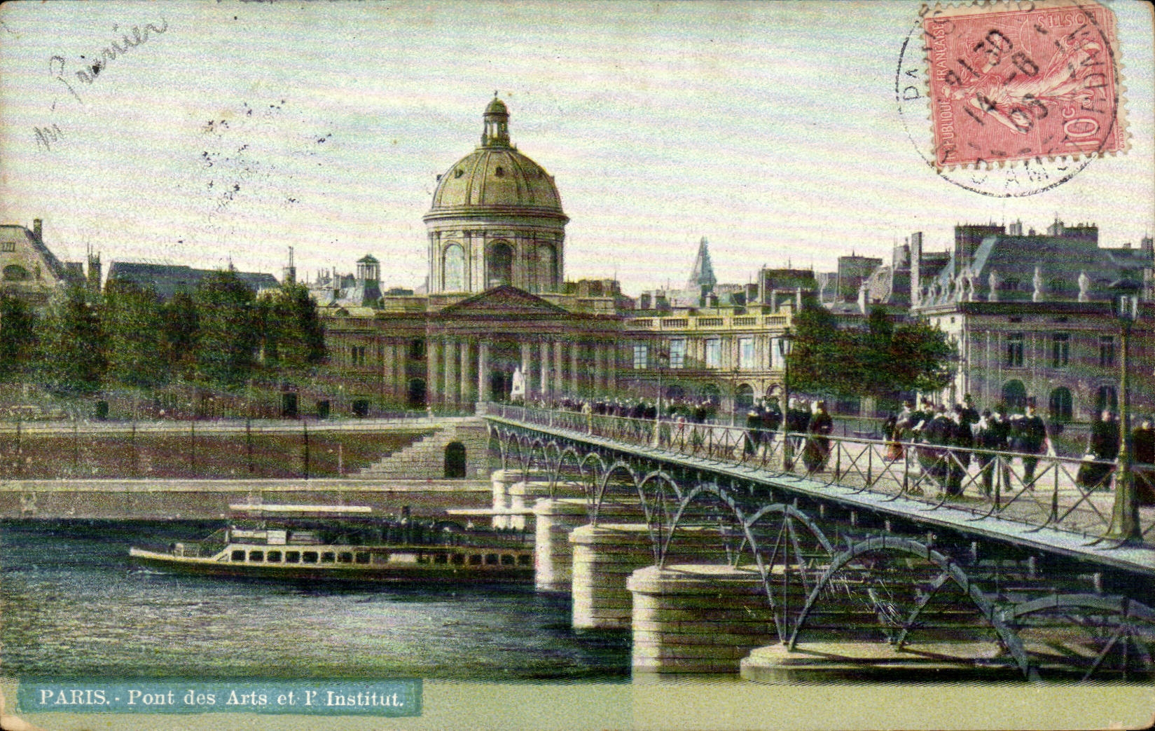 Paris - 1 - L'Institut et Pont des Arts - CPA 
