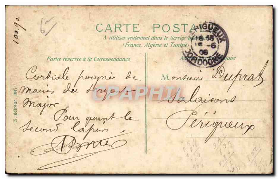 Paris - 1 - L'Institut et Pont des Arts - CPA  — Verso
