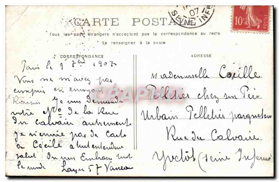 Paris - 1 - L'Institut de France et Pont des Arts - Elixir Combier - CPA  — Verso