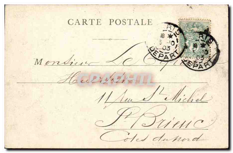Paris - 1 - L'Institut de France et Pont des Arts - Elixir Combier - CPA  — Verso