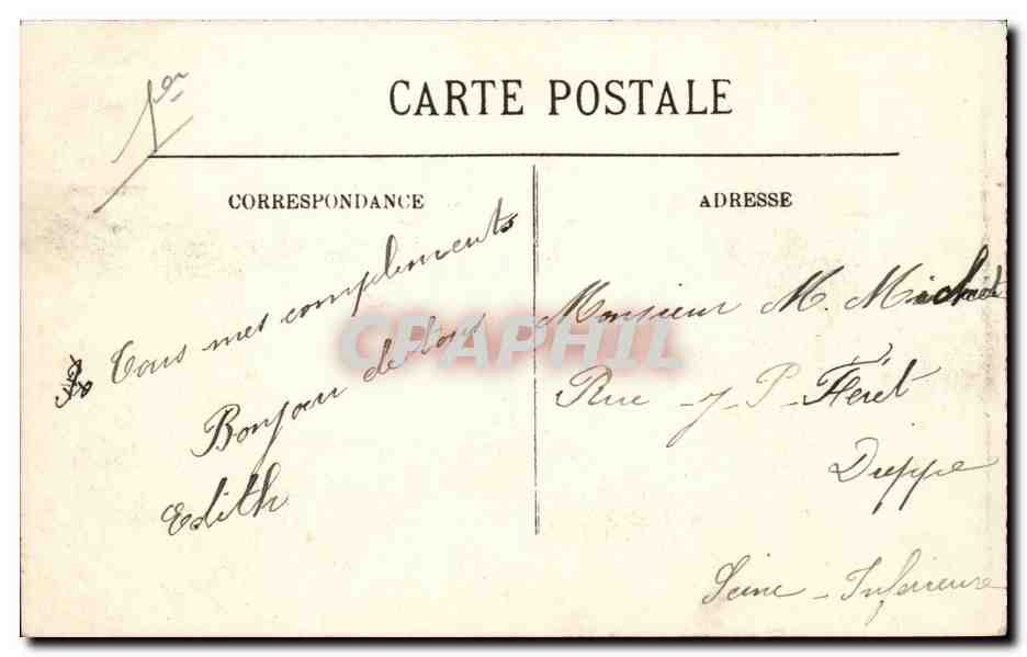 Paris - 1 - La Conciergerie CPA  — Verso