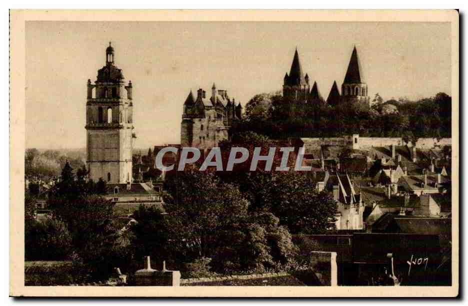 Loches - La Tour St Antoine - Le Chateau Royale - Colegiale Saint Ours CPA 
