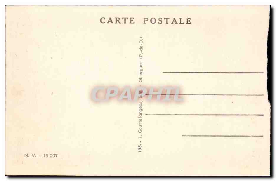 Vichy - Place de l'Hotel de Ville CPA  — Verso