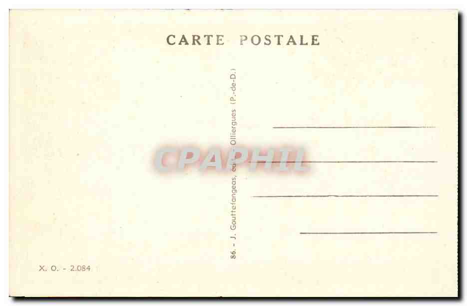 Vichy - Entree du Parc - Place Victor Hugo CPA  — Verso