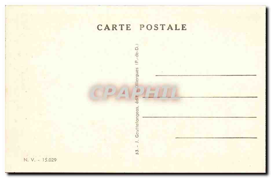 Vichy - Place Victor Hugo - Avenue Wilson et Rue Georges Clemenceau CPA  — Verso