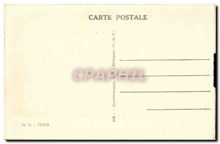 Vichy - Bassin des Cygnes dans le Parc CPA  — Verso