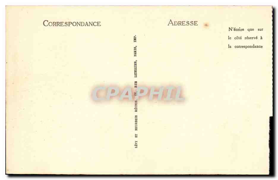 Lourdes - L'Esplanade et le Chateau CPA  — Verso