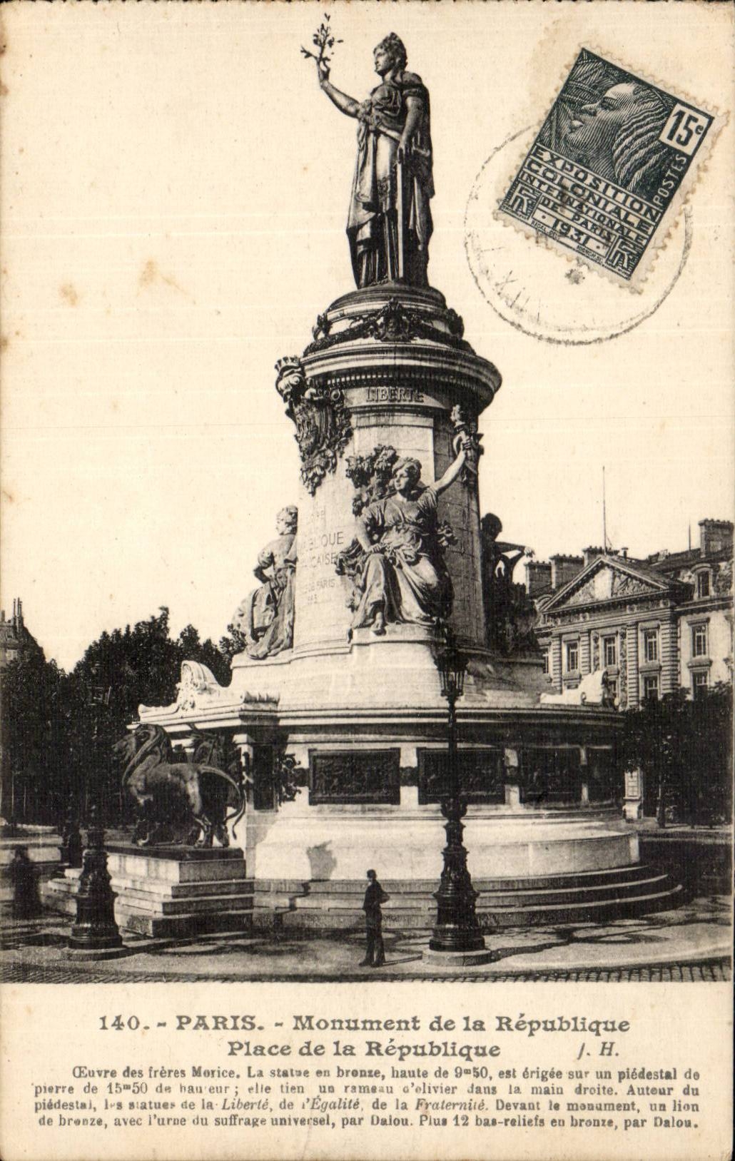 Paris - 10 - Place de la Republique CPA 