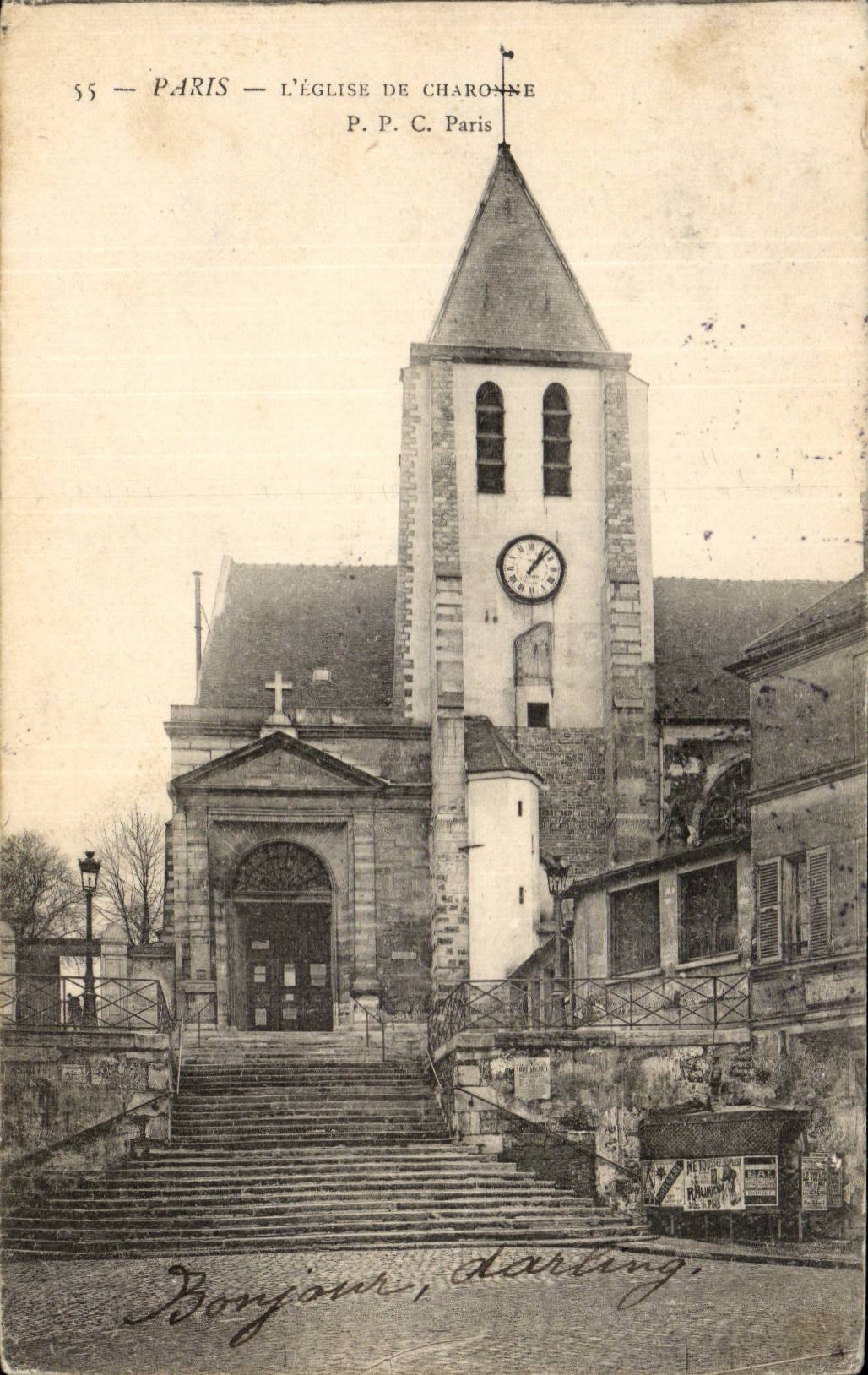 Paris - 20 - Eglise de Charonne CPA 