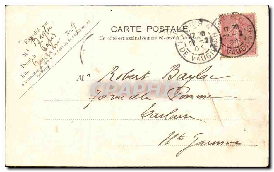 Paris - 18 - Sacre Coeur - Montmartre - Rue Lamarck - CPA  — Rückseite