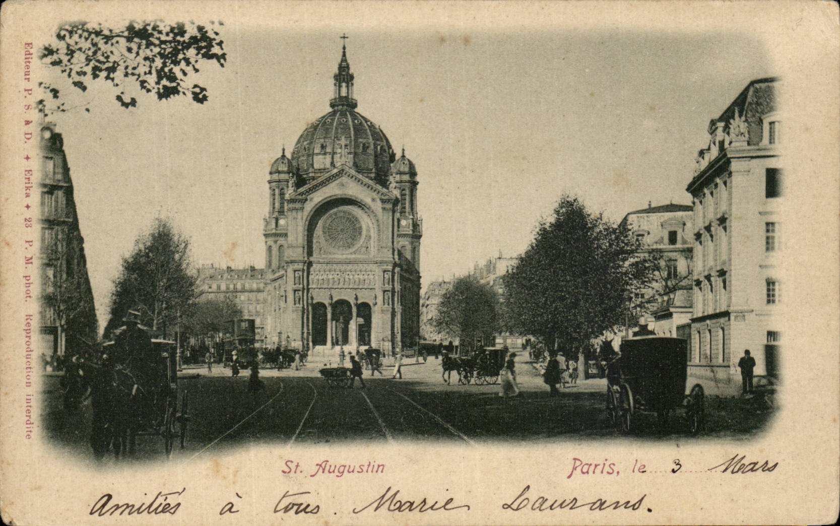 Paris - 1 - Eglise Saint Augustin - CPA 