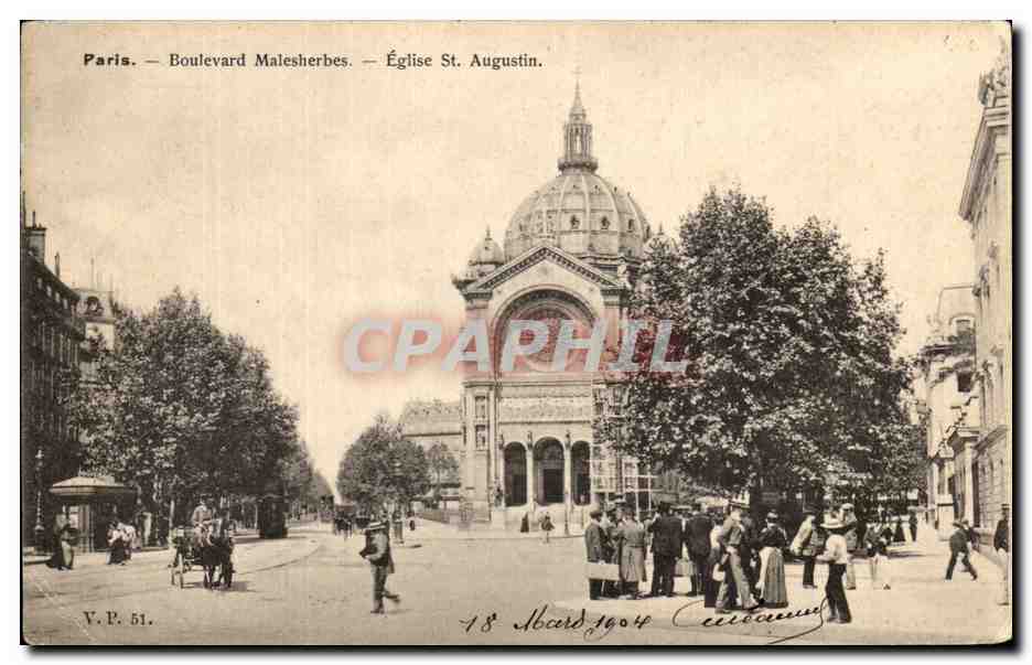 Paris - 8- Eglise Saint Augustin - CPA 
