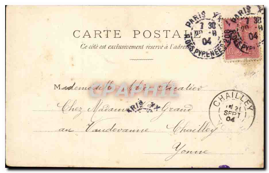 Paris - 18 - Sacre Coeur - Montmartre - CPA  — Rückseite