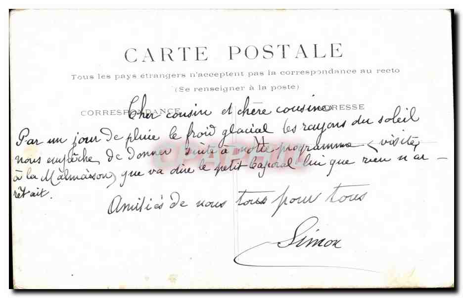 Paris - 1 - La Conciergerie - CPA  — Rückseite