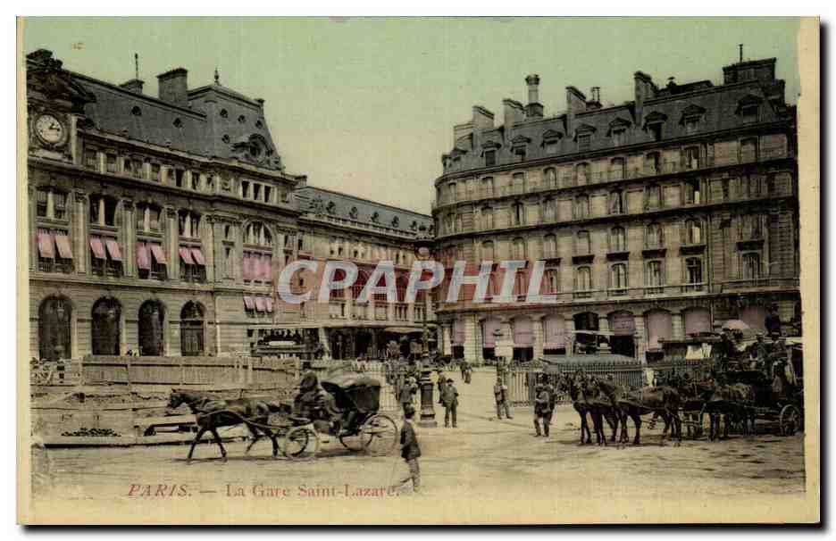 PARIS — Bahnhof Saint-Lazare — Verlag: C. P. A. (n° 14)