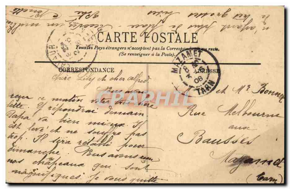 CPA Paris La madeleine — Verso
