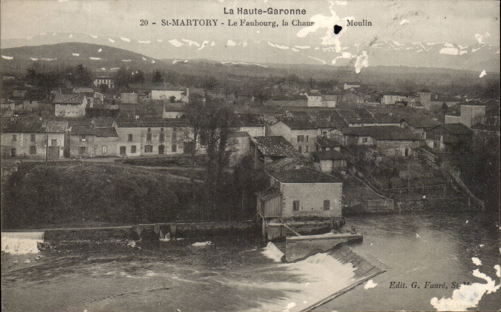 St-MARTORY - Der Faubourg, die Chausse, Mühle — Edit. G. Fauré, St-MARTORY