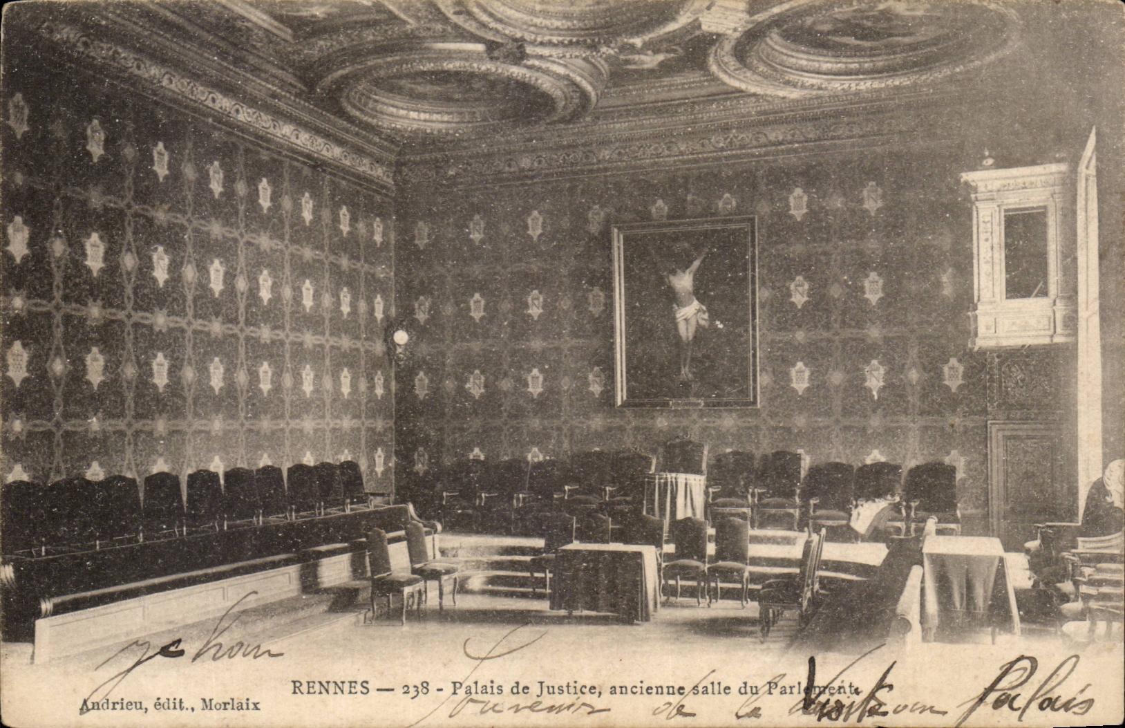 CPA Rennes Palais de justice ancienne salle du parlement
