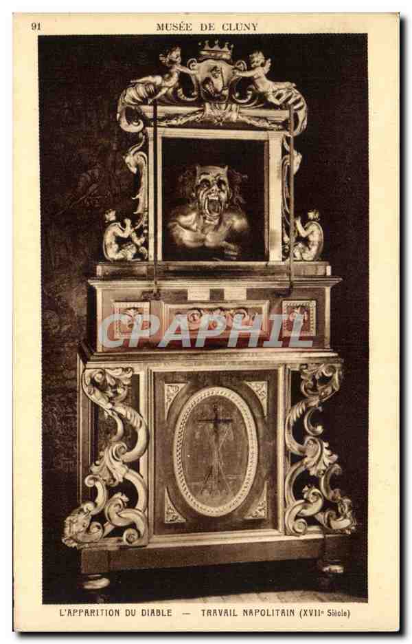 CPA Paris Musee de Cluny L'apparition du diable Travail napolitain (17eme)