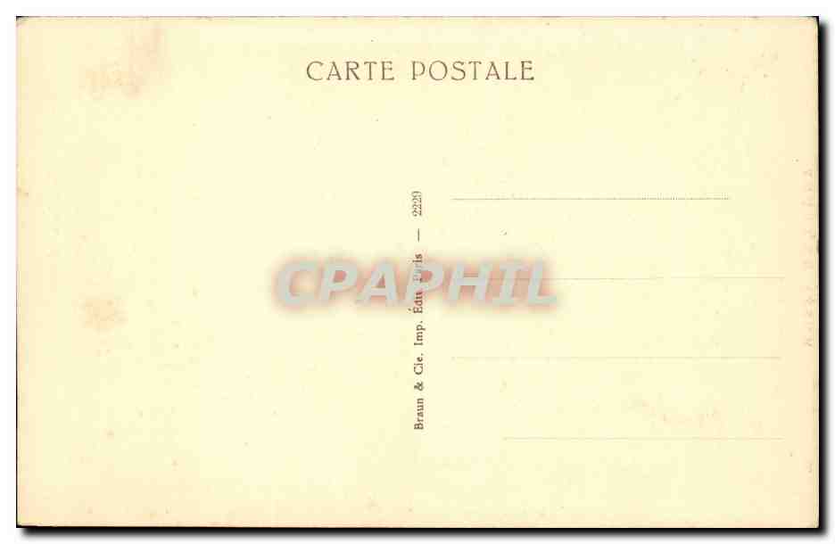 CPA Paris Musee de Cluny Pierre peinte La Vierge Art francais — Verso