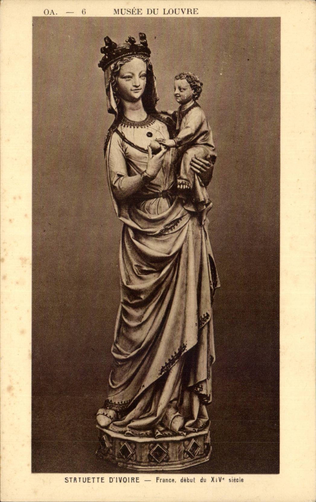 Statuette d'ivoire — Musée du Louvre — France, début du XIVe siècle