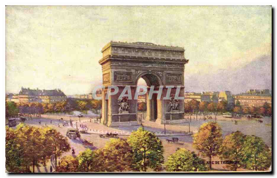 Paris CPA Arc de triomphe