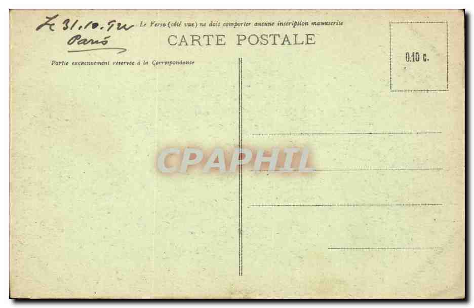 Paris CPA Panorama pris de Notre DAme — Verso