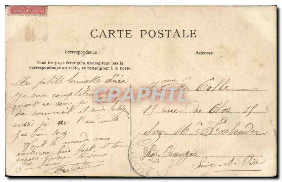 Paris CPA Bois de Boulogne Etang du chateau de longchamp — Rückseite