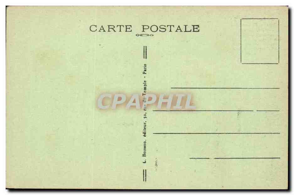 Paris CPA Porte St Denis — Verso