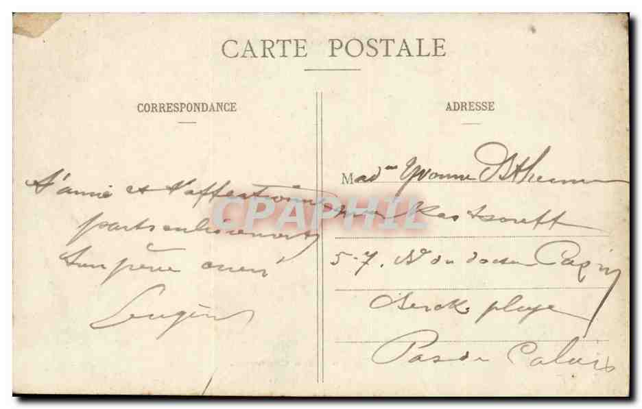 Paris CPA Un coin des Champs Elysees — Verso