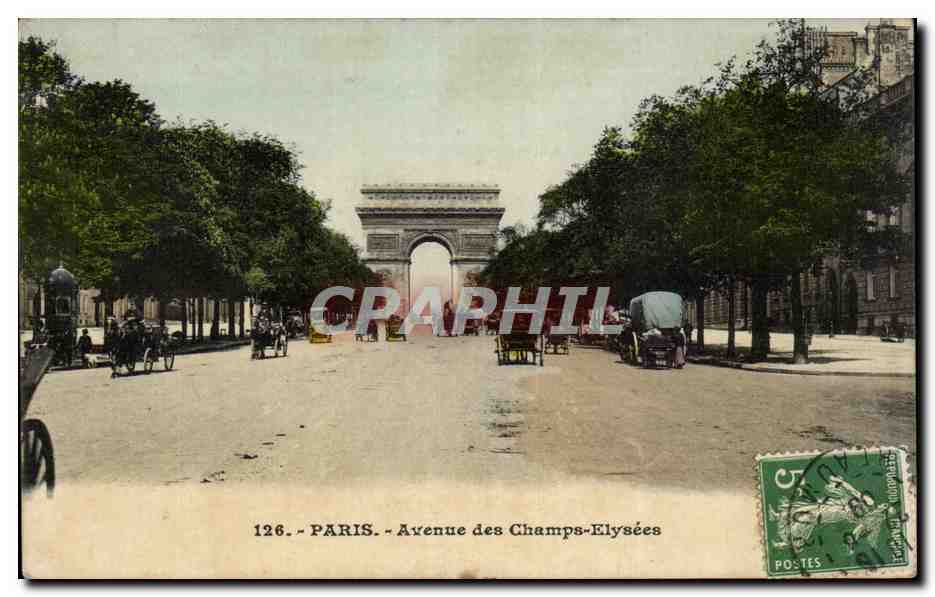 Paris CPA Avenue des Champs Elysees