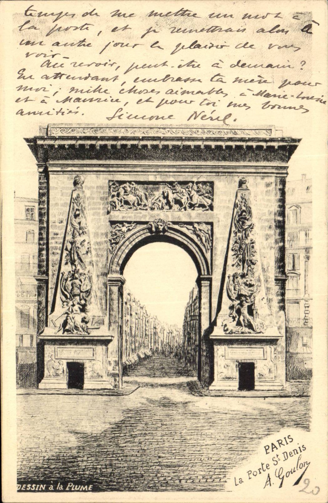 Paris CPA La porte St Denis