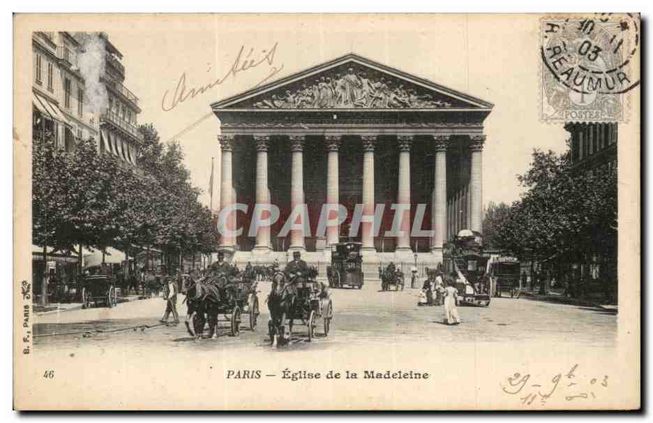 Paris CPA Eglise de la madeleine