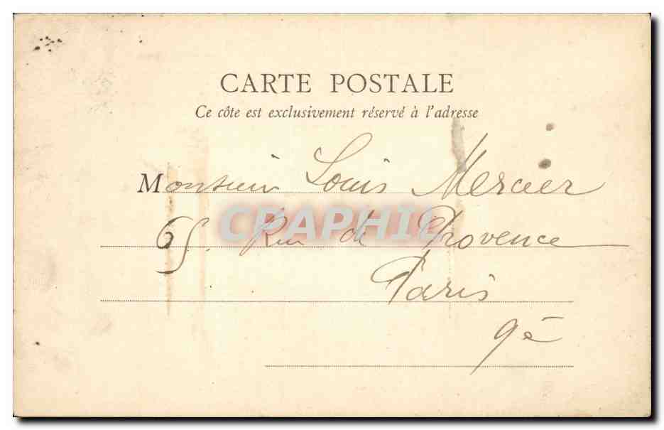 Paris CPA Eglise de la madeleine — Rückseite