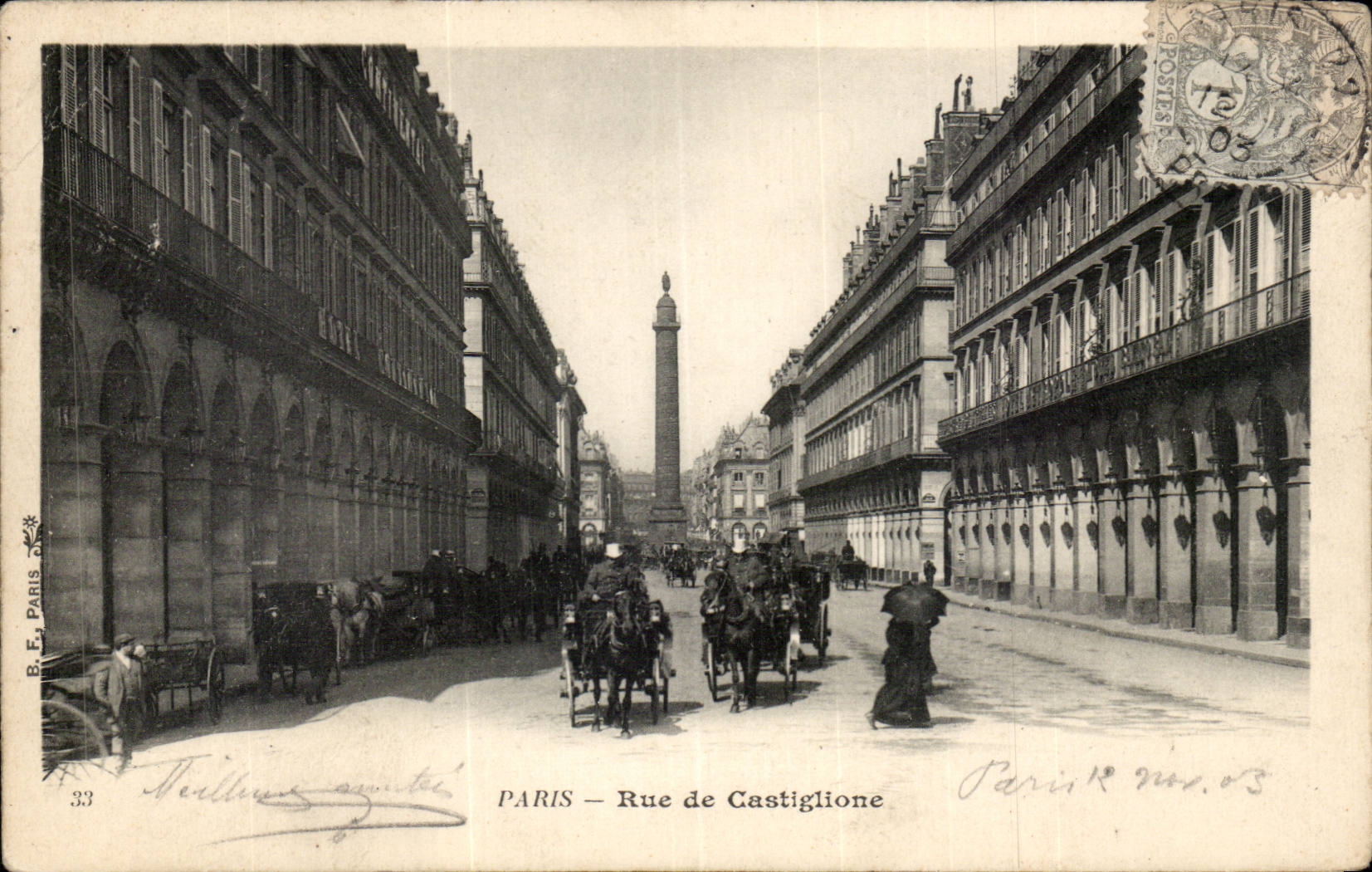 Paris CPA Rue de CAstiglione