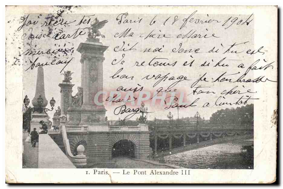Paris CPA le pont Alexandre III