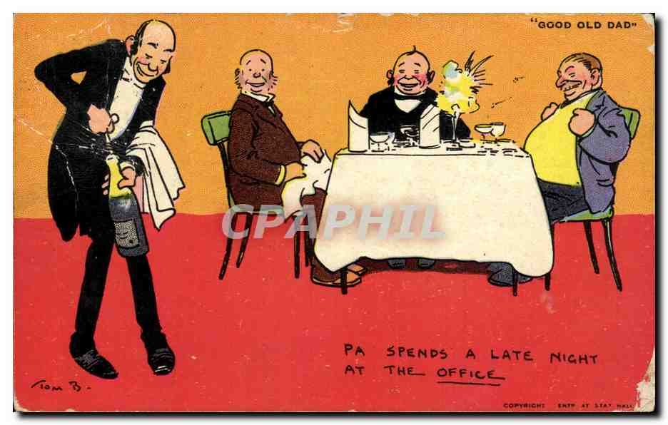 Pa Spends a Late Night at the Office — Good Old Dad — Davidson Bros. London, Série 3998