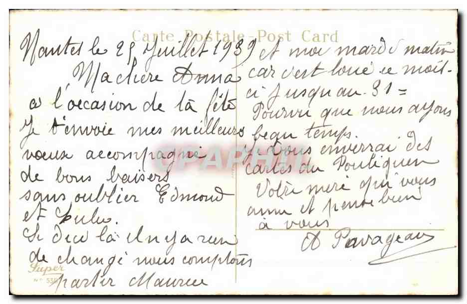 CPA Fantaisie Bonne Fete fleurs — Back