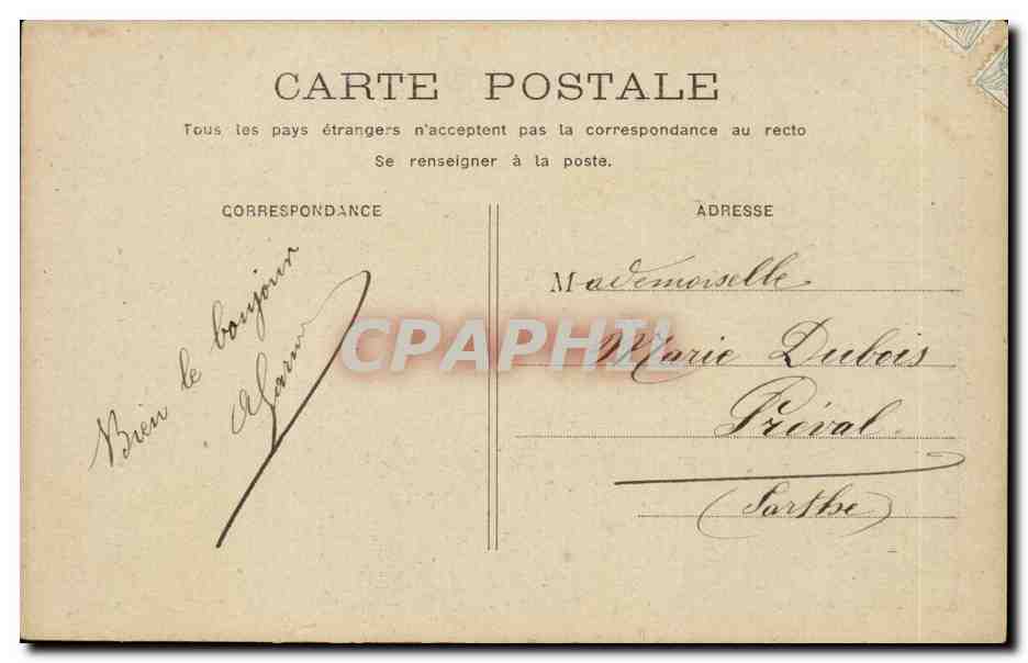Couple en intérieur — poème 'TU N'ES PLUS LA !' — éditeur non identifié, n° de série 1 — Verso