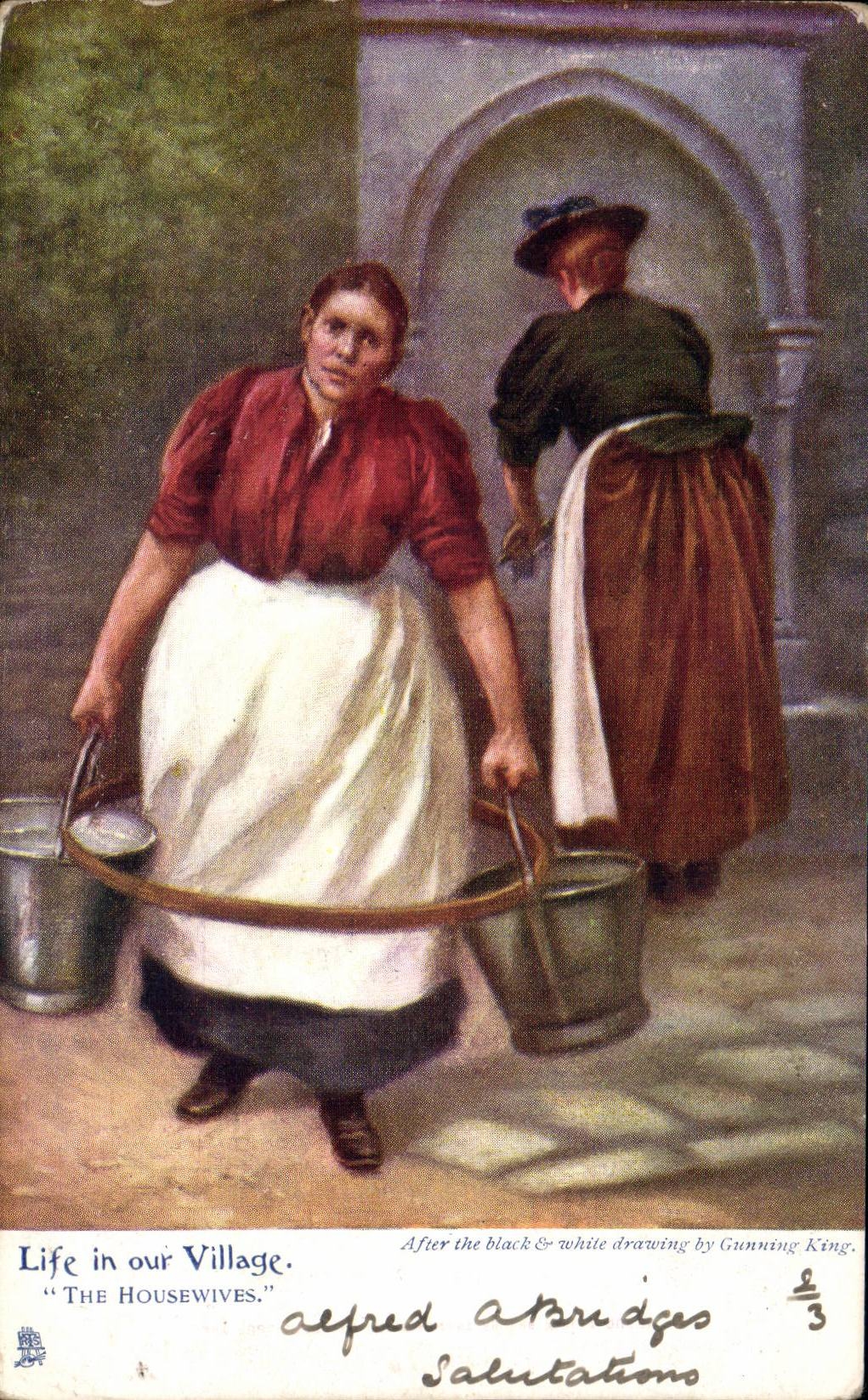 CPA Fantaisie Life in our villages The housewives (folklore)