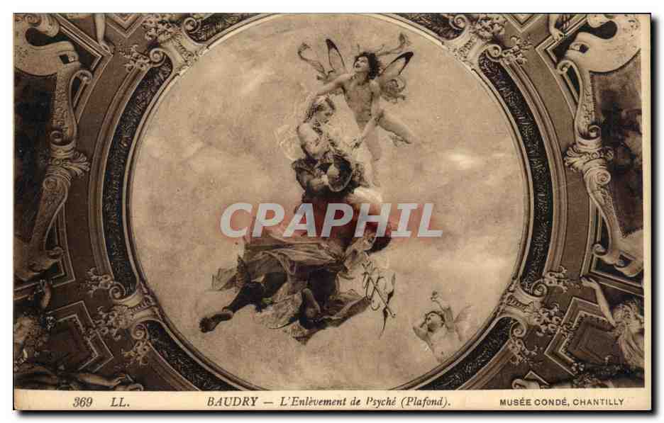 CPA Baudry l'enlevement de Psyche (plafond) Musee Conde chantilly Ange angel