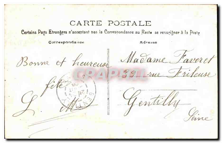 Jeune femme en robe fleurie — Bonne Fête — éditeur inconnu, n°2 — Reverso