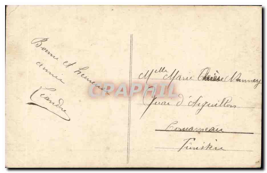 CPA Fantaisie Enfant Affectueuse Annee — Verso