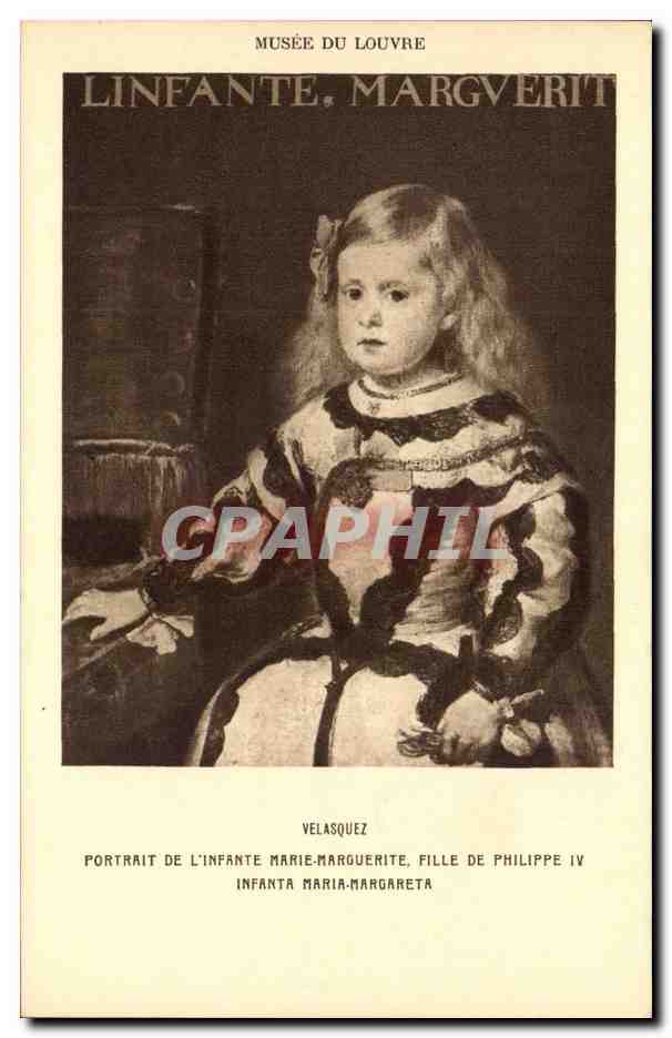 CPA Paris Musee du Louvre Velasquez Portrait de l'infante MArie Marguerite fille de Philippe IV