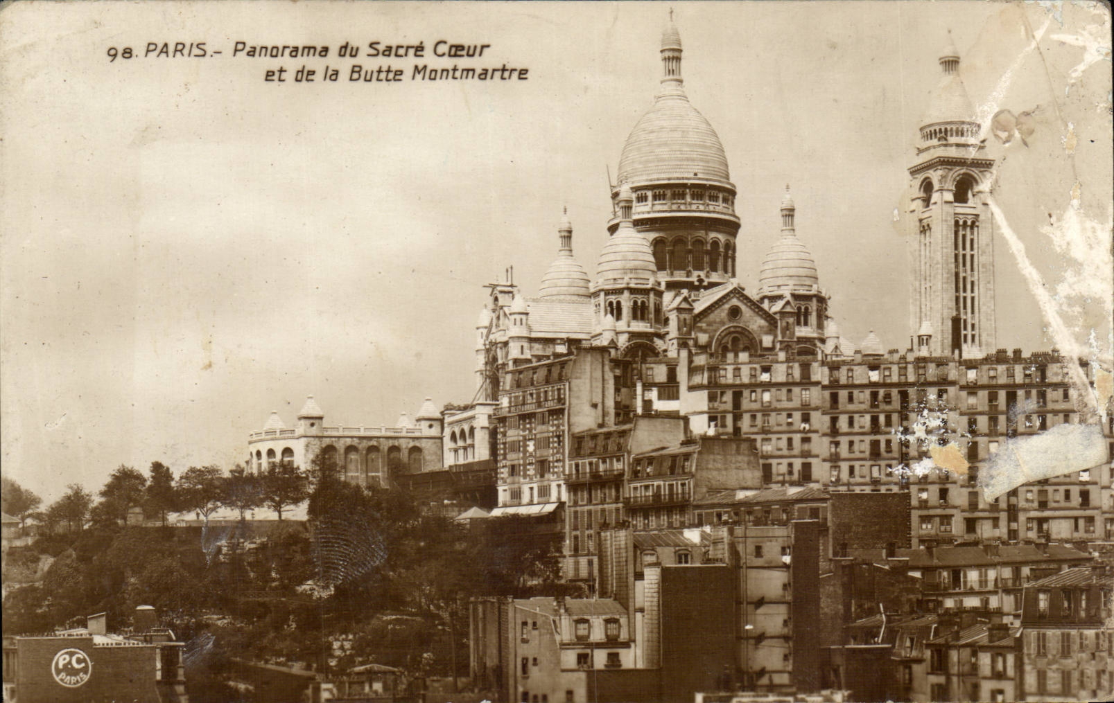 CPM paris Panorama du Sacre coeur et de la butte montmartre